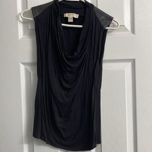 Black, scoop neck, top by Michael Kors